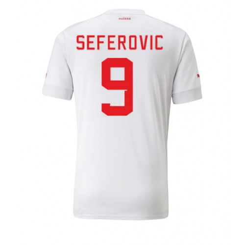 Švýcarsko Haris Seferovic #9 Venkovní Dres MS 2022 Krátký Rukáv